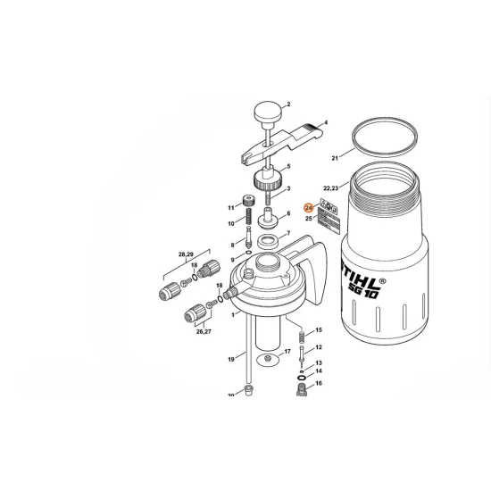 STIHL  Naklejka informacyjna 0000 967 3706